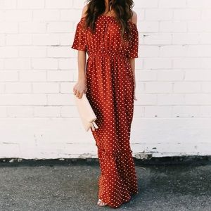 Rosalyn Off The Shoulder Maxi Dress